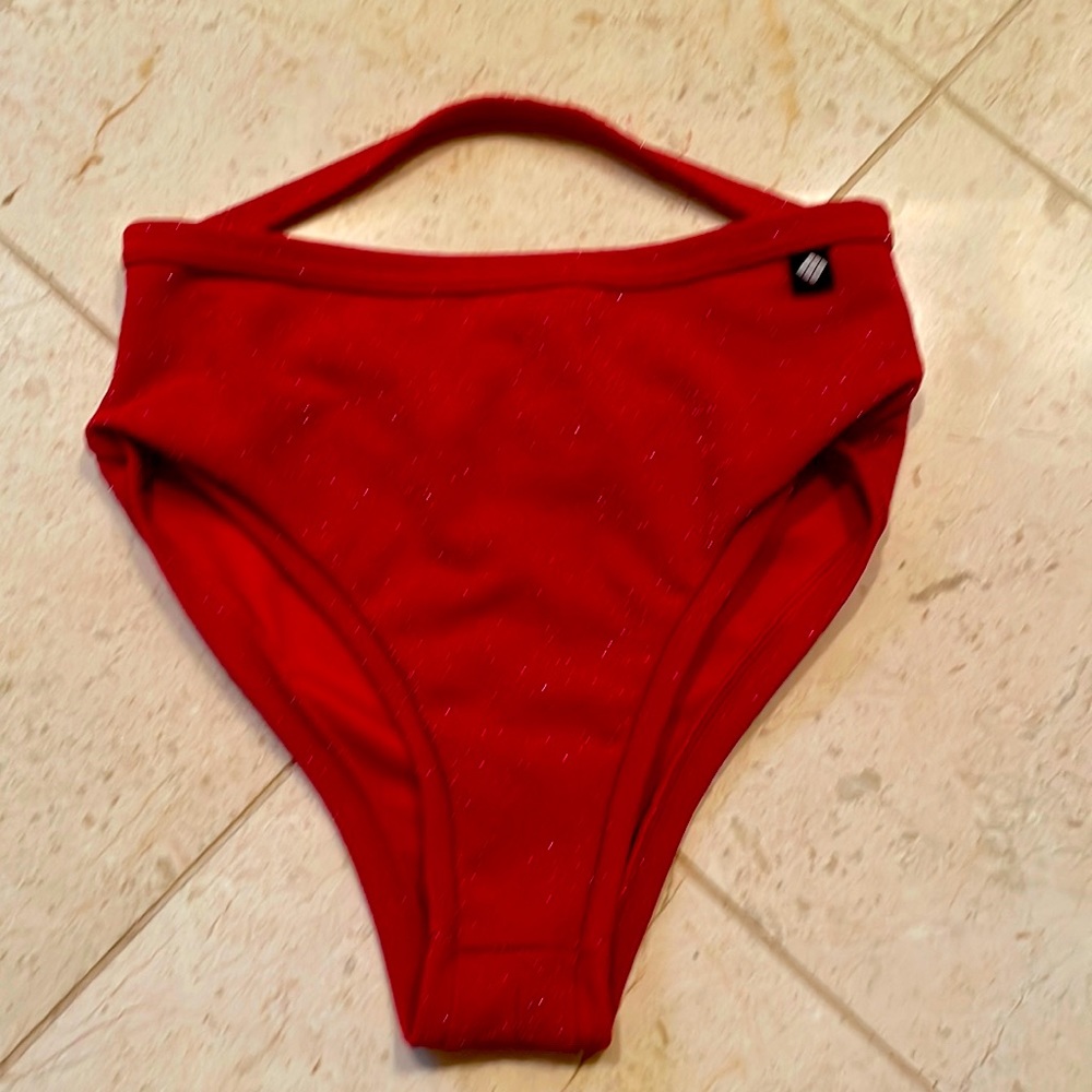 Poledancerka shiny glitter red with criss cross back